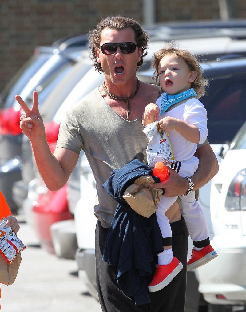 Gavin Rossdale At The Park With His Boys