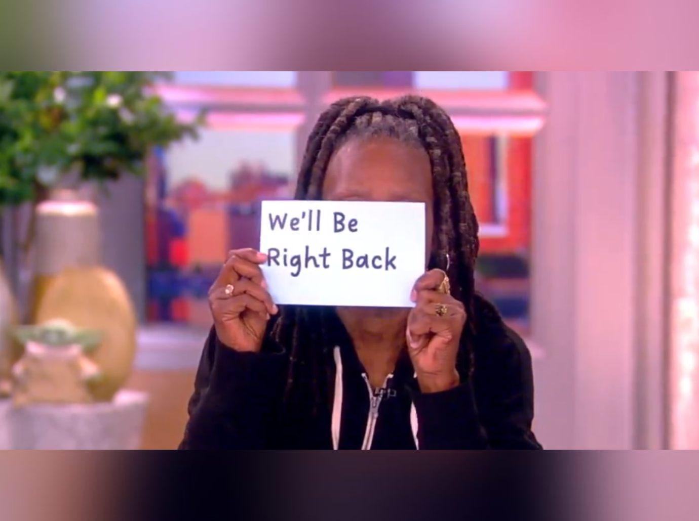 whoopi goldberg pretends blow up producer skit the view watch