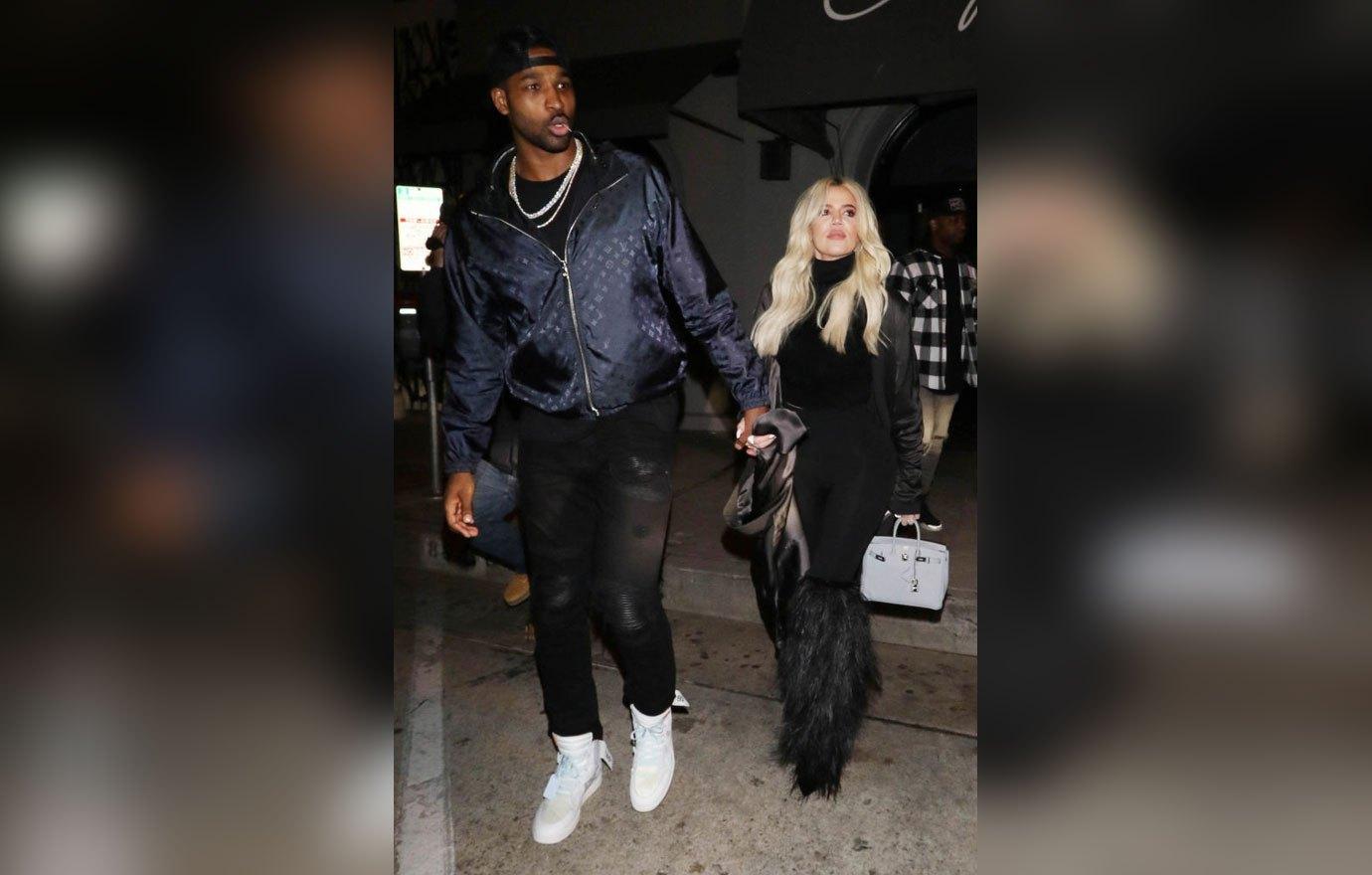 Khloe Kardashian And Tristan Thompson Travis Scott James Harden Hangout Jordyn Woods