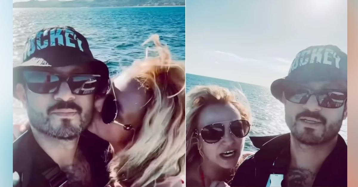 Photos of Britney Spears and an unidentified man