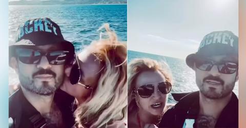 Photos of Britney Spears and an unidentified man