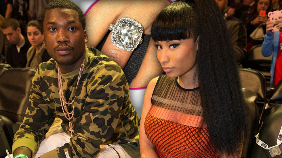 Nicki Minaj Flaunts A Diamond Ring From Meek Mill And Admits They Live