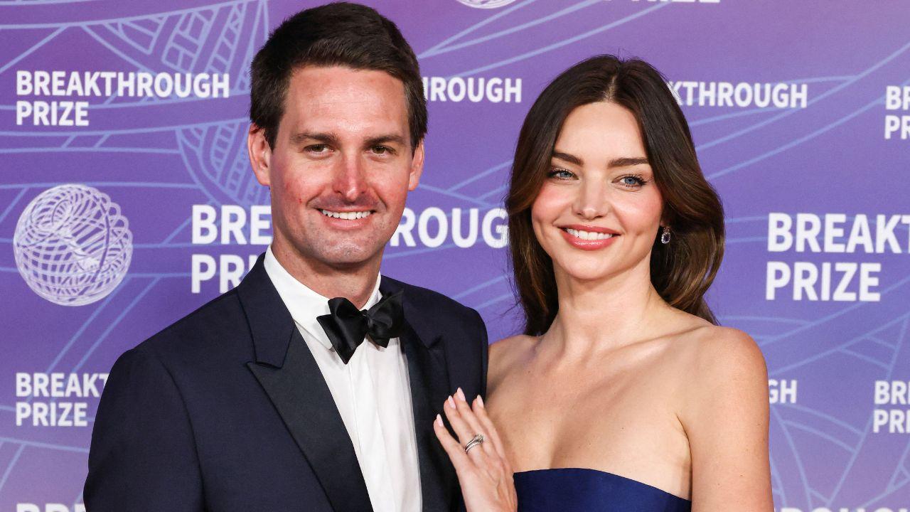 Image of Evan Spiegel and Miranda Kerr.