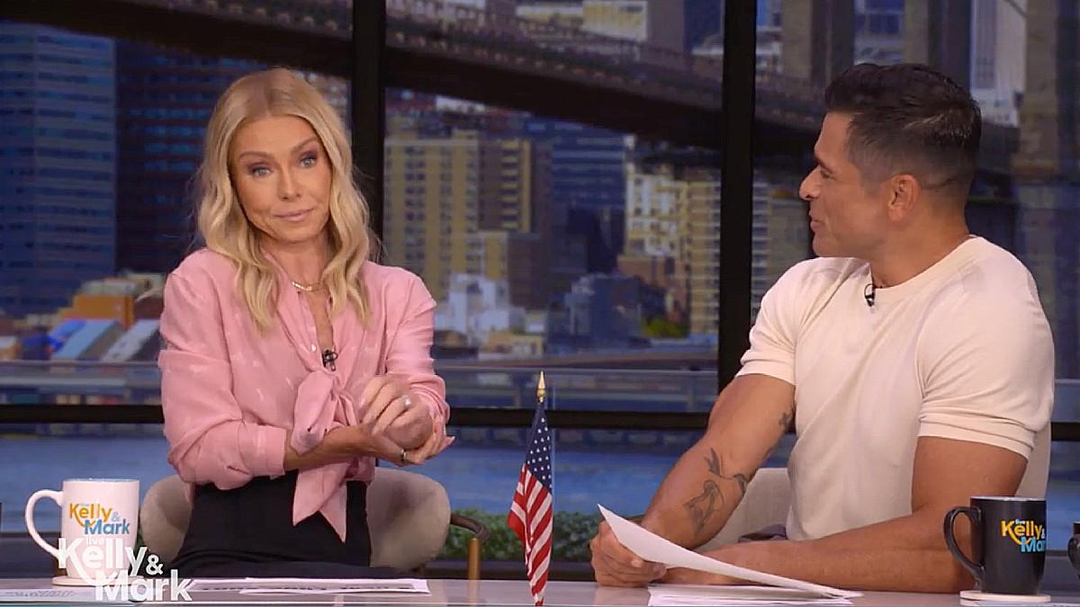 Image of Kelly Ripa was pressed for time getting ready for the July 14 episode of her live show. 