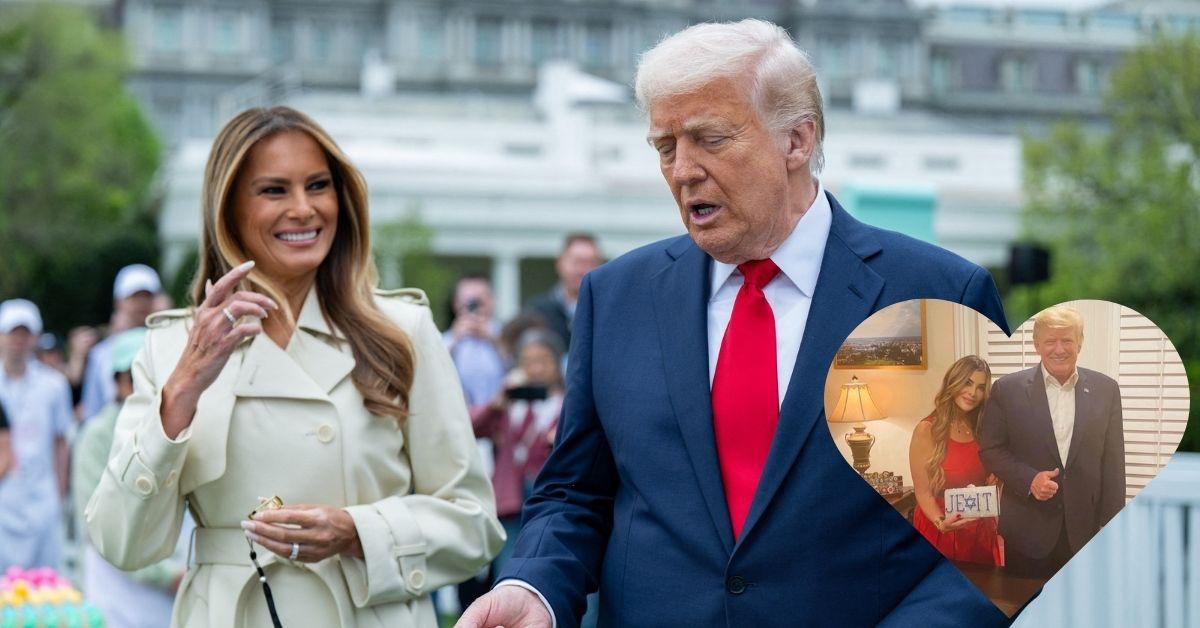 Composite photo of Melania Trump, Donald Trump and Siggy Flicker