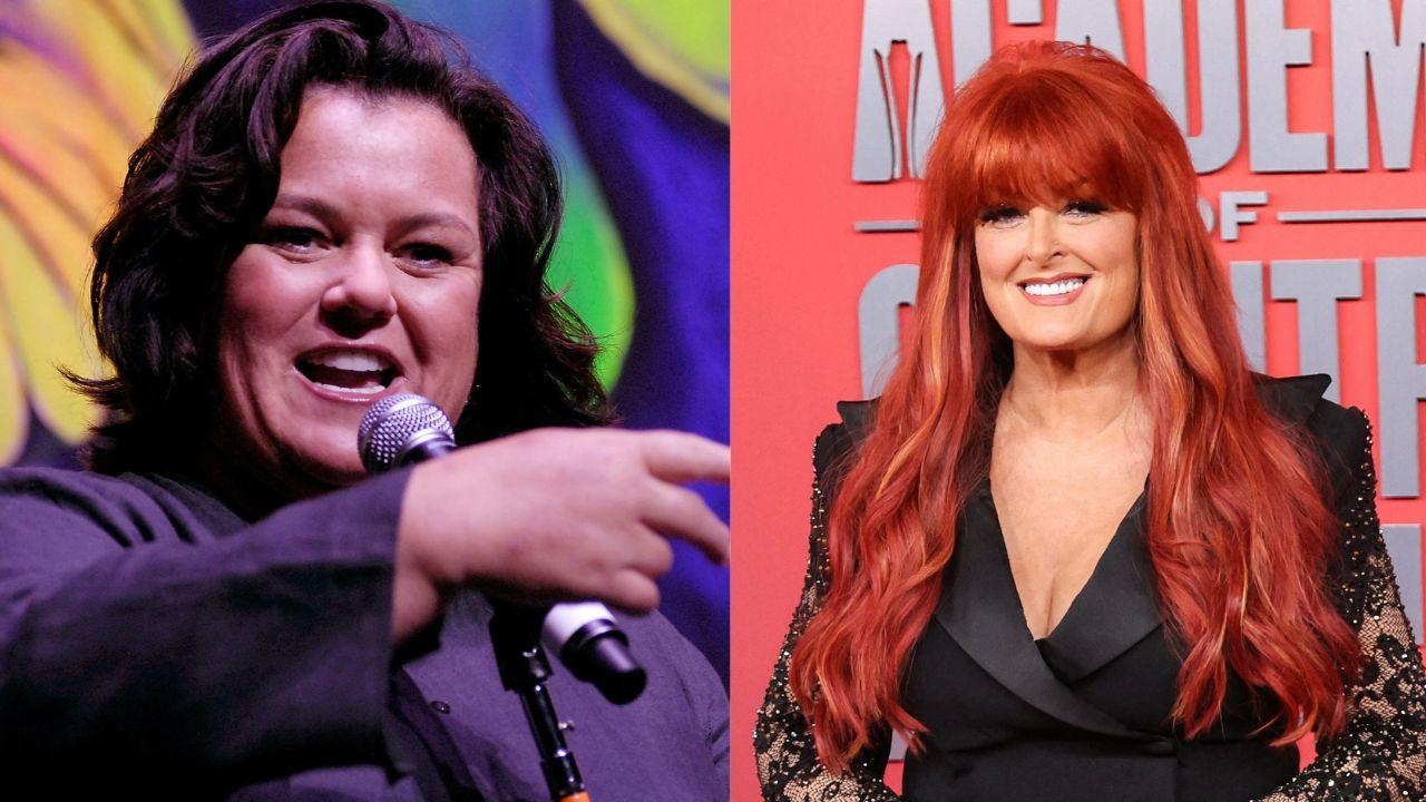 Split image of  Rosie O'Donnell and Wynonna Judd.