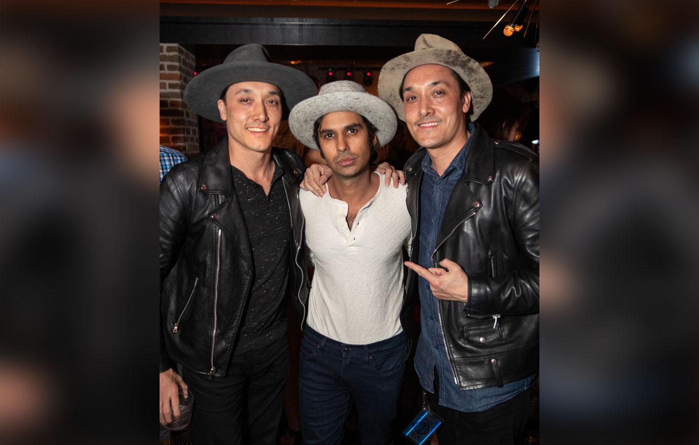 Actor Kunal Nayyar of “Big Bang Theory” fame partied Saturday night with Jonnie Houston (left) and Mark Houston (right) at On The Record