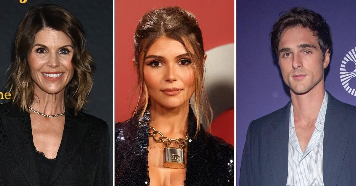 Composite photo of Lori Loughlin, Olivia Jade and Jacob Elordi. 