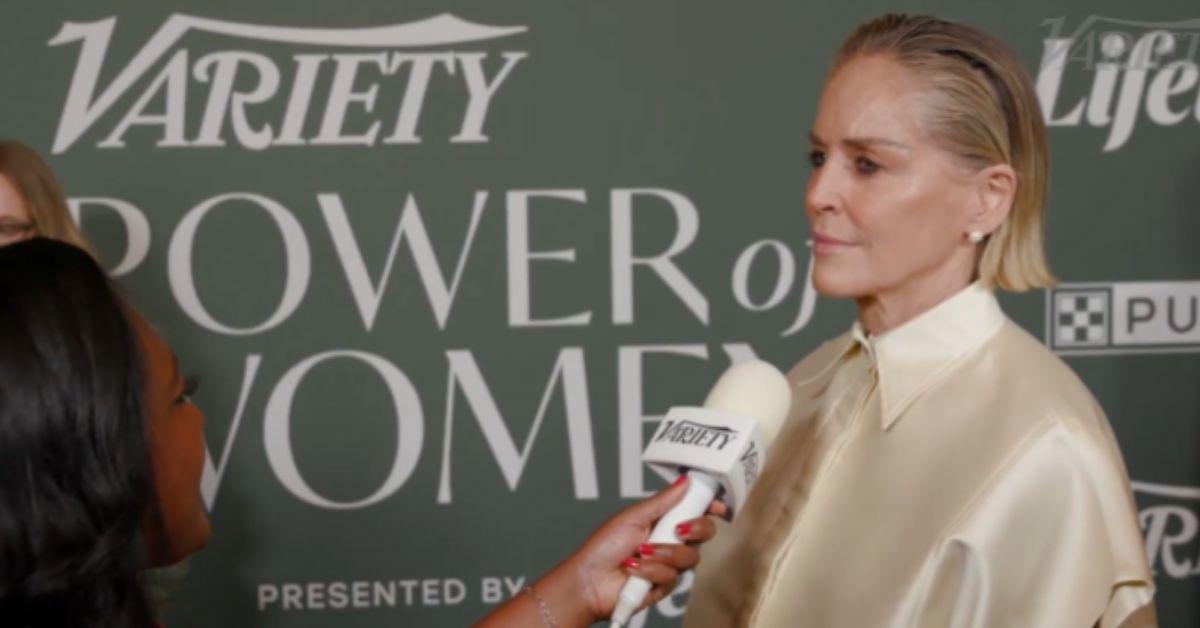 image of Sharon Stone compared Sydney Sweeney’s situation to Jane Goodall’s experience with media criticism.