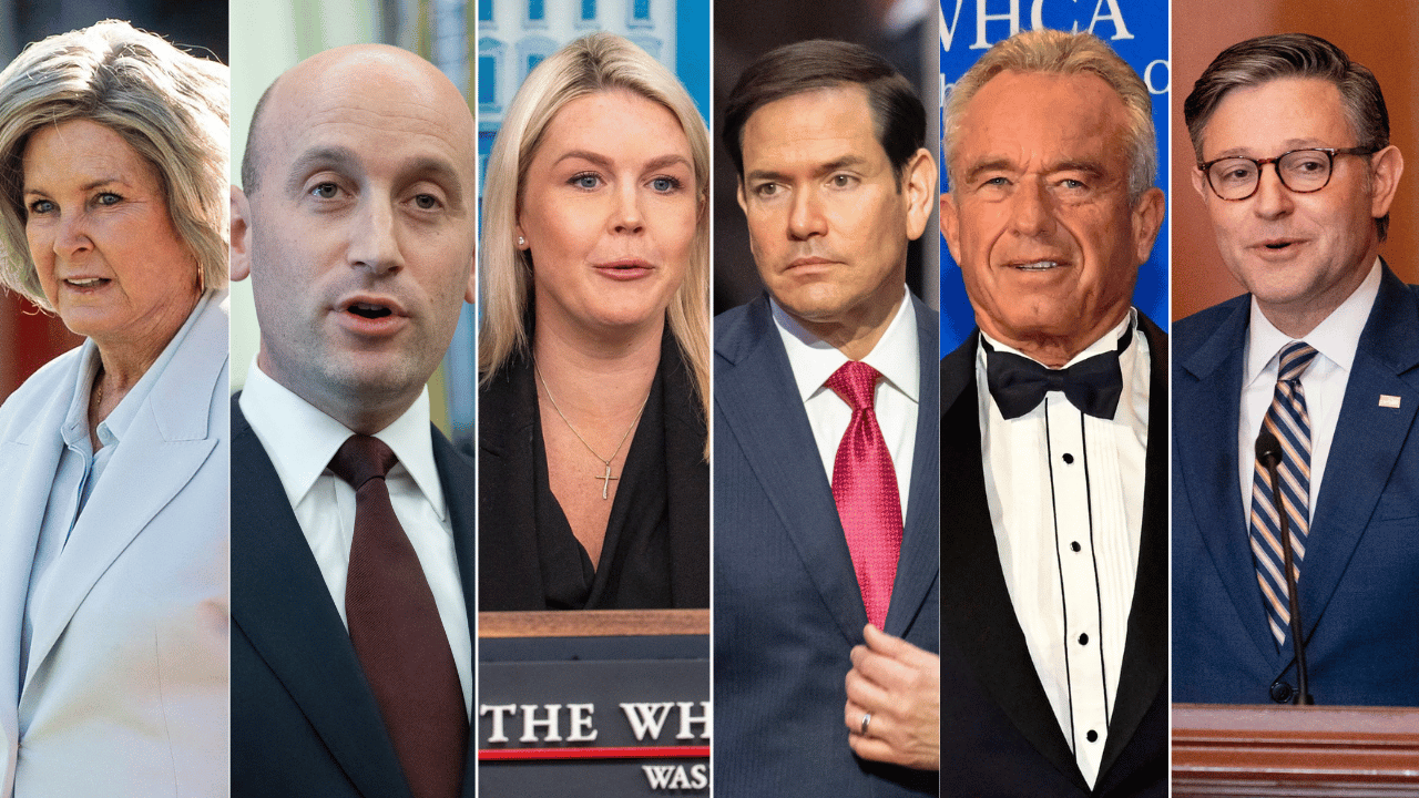 Susie Wiles;Stephen Miller ; Karoline Leavitt ;Marco Rubio;Robert F. Kennedy Jr;Mike Johnson 