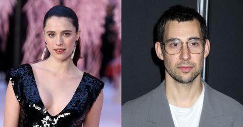 Split image of Margaret Qualley and Jack Antonoff.