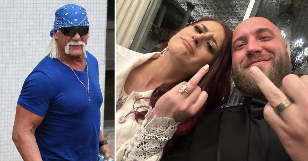 Photo of Hulk Hogan and a picture of Nick Hogan wife wife Tana Lee