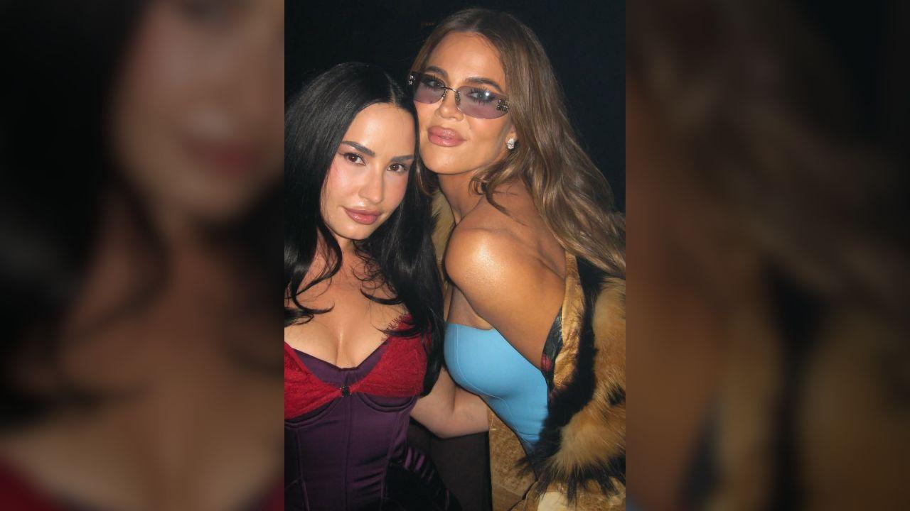 Photo of Demi Lovato partied with Khloé Kardashian.