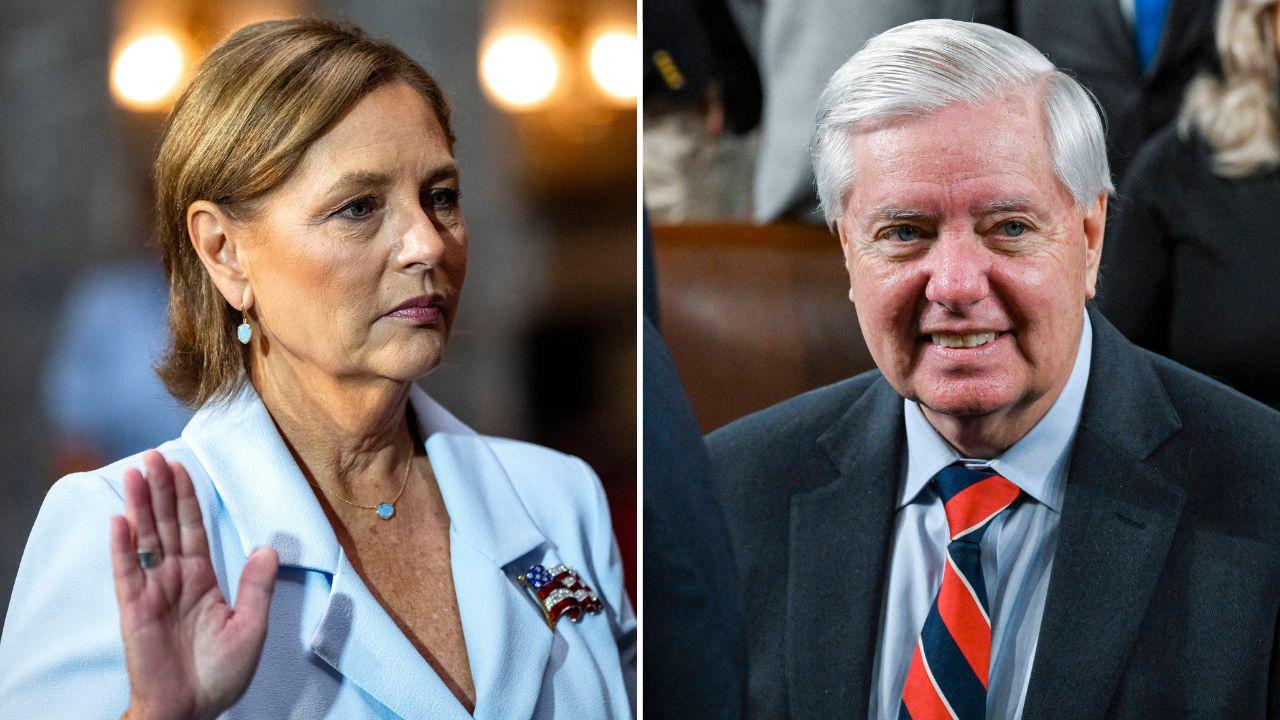 split image of Darline Graham and Lindsey Graham