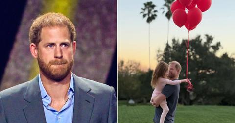 Split photo of Prince Harry and Prince Harry & Princess Lilibet