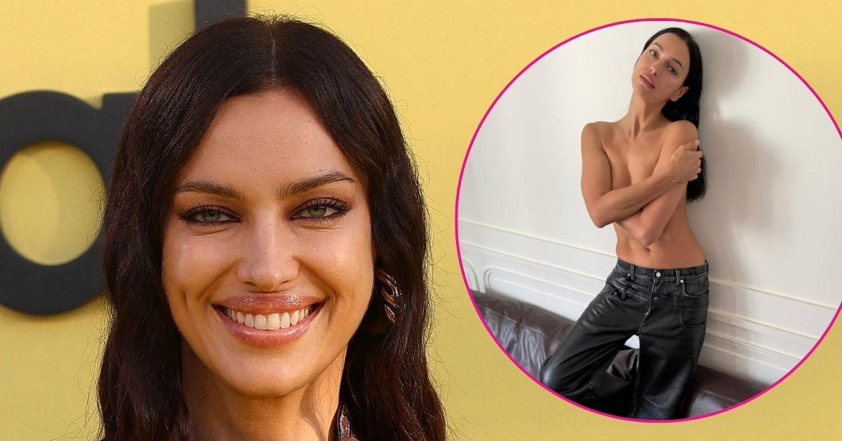 irina shayk topless leather pants photo