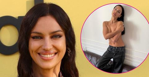 irina shayk topless leather pants photo