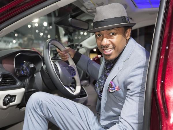 Nick Cannon made a surprise appearance for the all new 2017 Chrysler Pacifica at the Detroit Auto Show on Saturday%2c January 16. 1