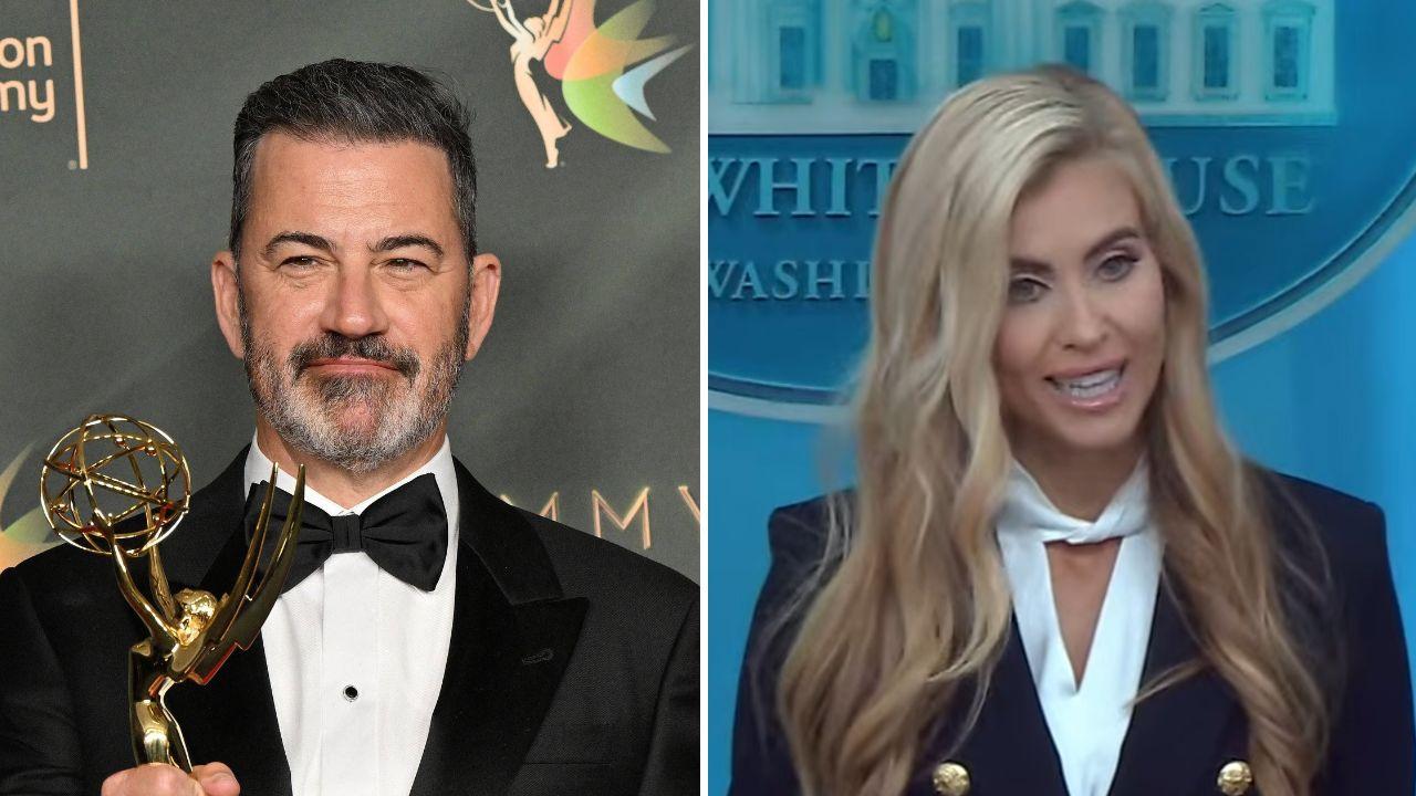 Photo of Jimmy Kimmel and Katie Zacharia.