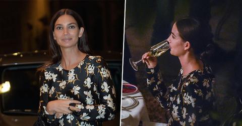 Lily Aldridge Drinking Pregnant PP