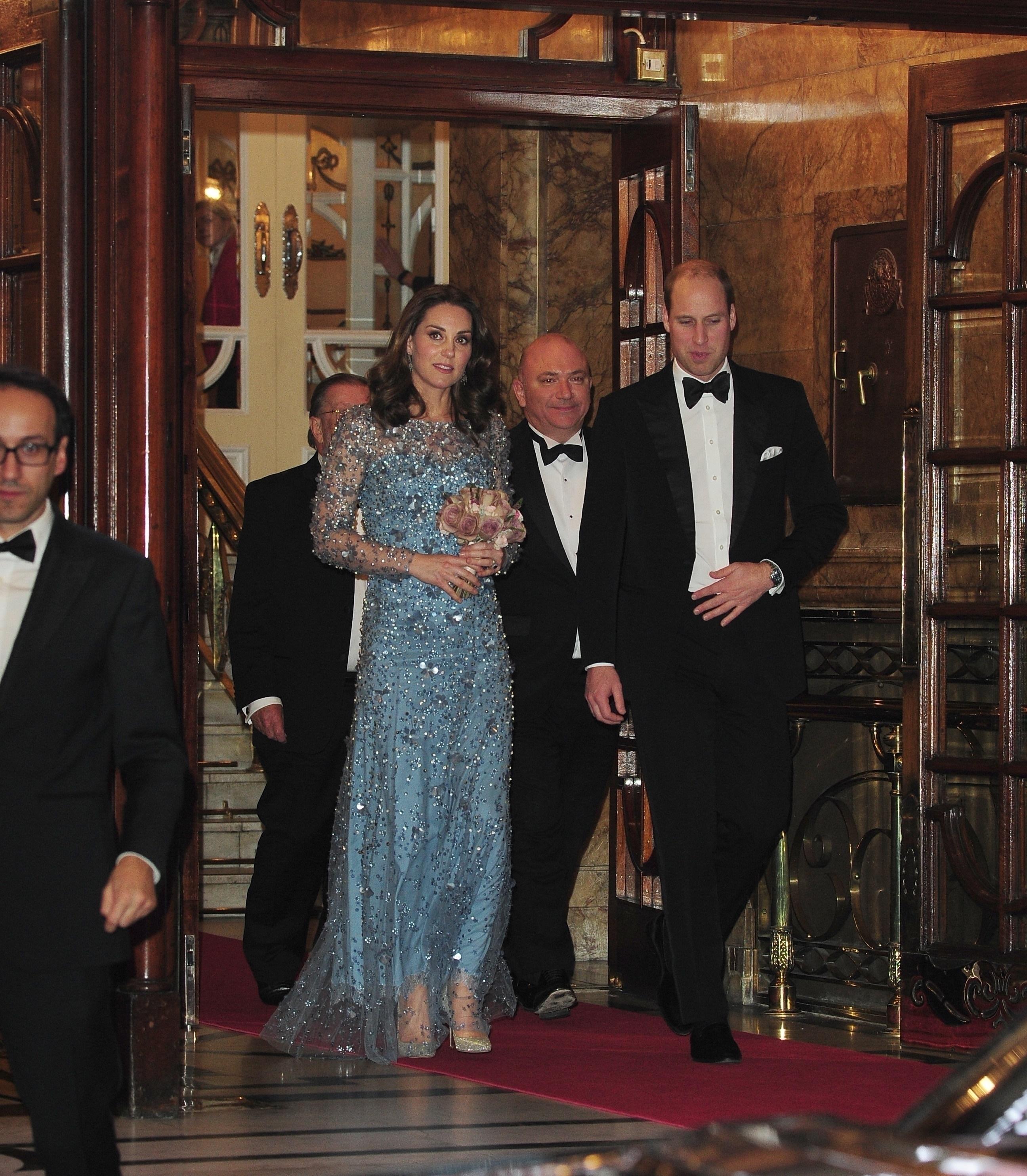 Duke and Duchess of Cambridge leaving Royal Variety Performance