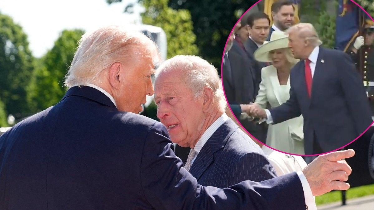 split of Donald Trump, King Charles. 