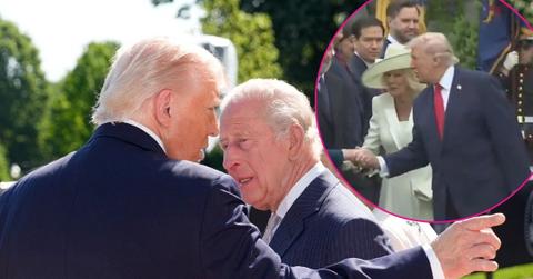 split of Donald Trump, King Charles.