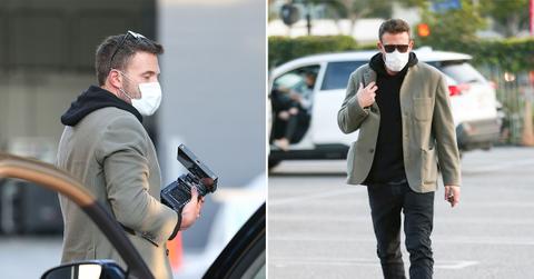 ben affleck flies solo after upset pp