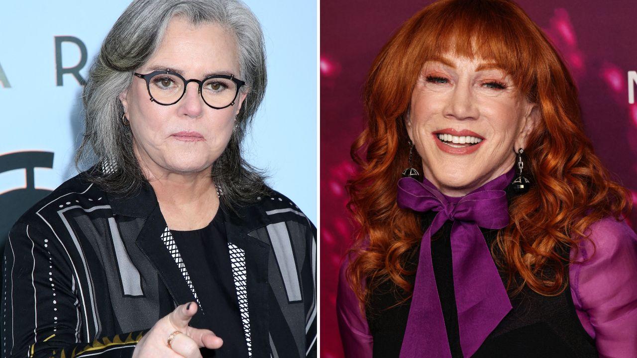 Split photo Rosie O'Donnell and Kathy Griffin