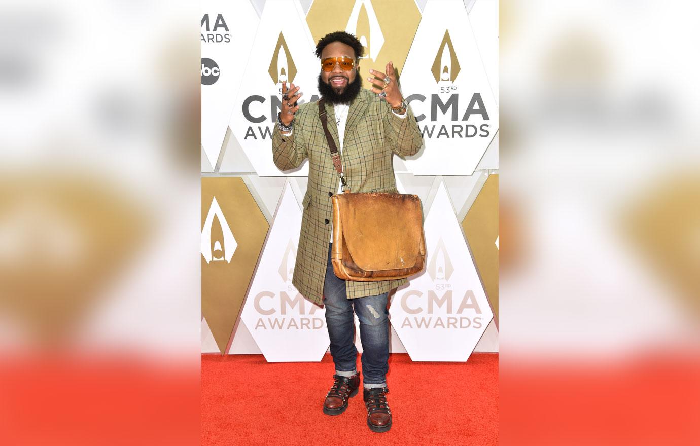 Blanco Brown On Red Carpet At CMA Awards 2019