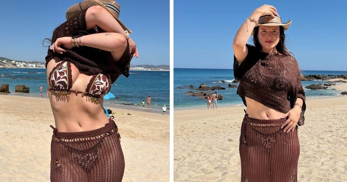 image of Bella Thorne shared several different swimsuit looks during the trip.