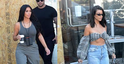 Kim kardashian kourtney filming keeping up with kardashians west hollywood pics