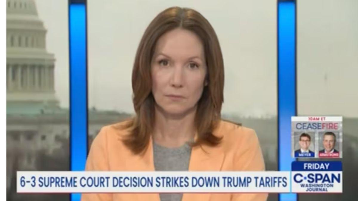 Image of C-SPAN host Greta Brawner also seemed to think it was the president on line one. 