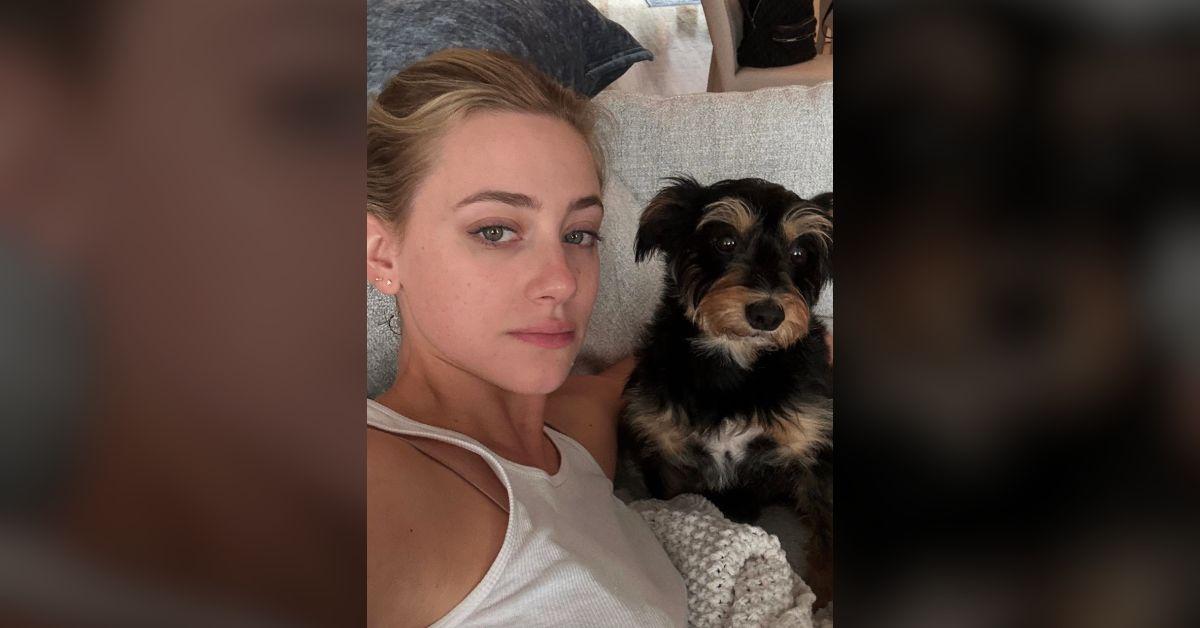 lili reinhart flaunts midriff braless tank top photos