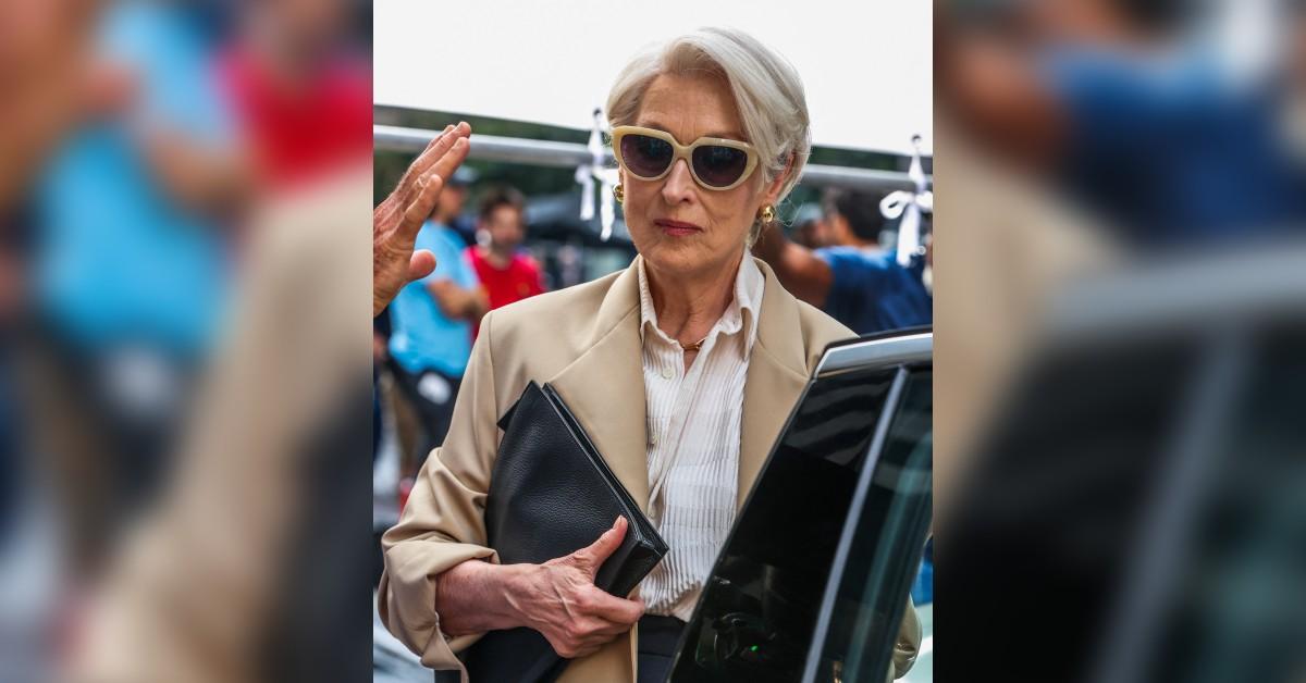 image of Meryl Streep looked stunning on the set of 'Devil Wears Prada 2.'