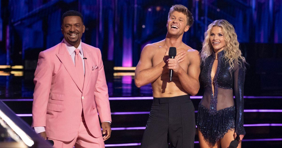 Photo of Robert Irwin's partner on the dance floor is Witney Carson.