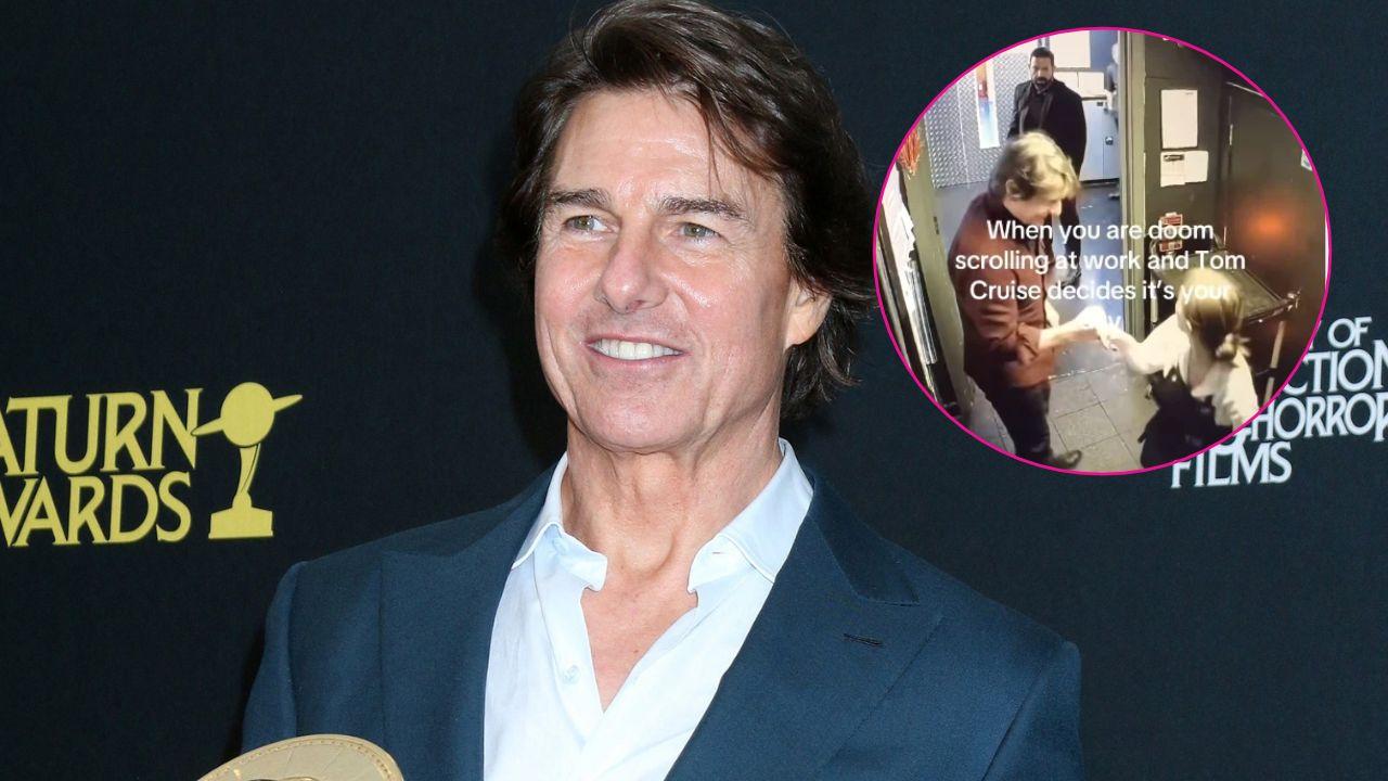 Image of Tom Cruise and (inset) Tom Cruise with Klementina.