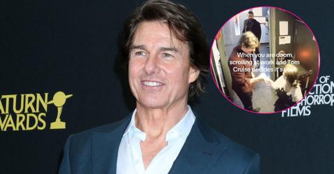 Image of Tom Cruise and (inset) Tom Cruise with Klementina.