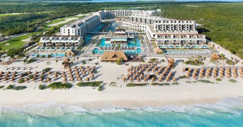 excellence coral playa mujeres resort aerial view