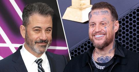 Composite photo of Jimmy Kimmel and Jelly Roll.
