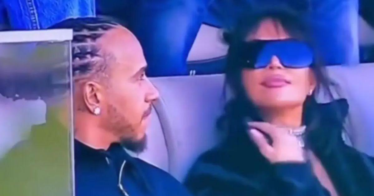 image of Lewis Hamilton and Kim Kardashian sparked dating rumors.