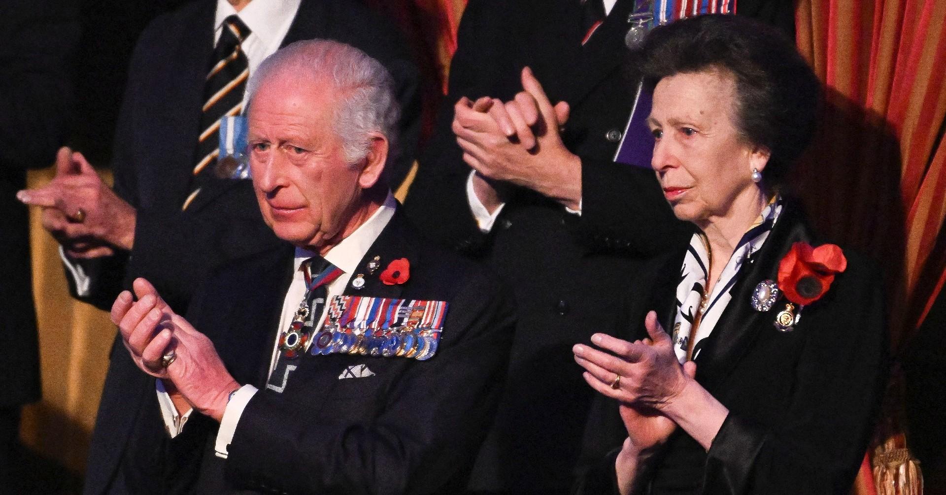 princess anne watched frail king charles like a hawk festival of remembrance