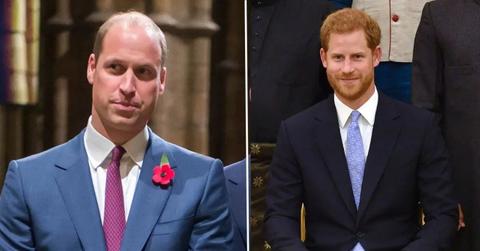 Split photo of Prince William & Prince Harry