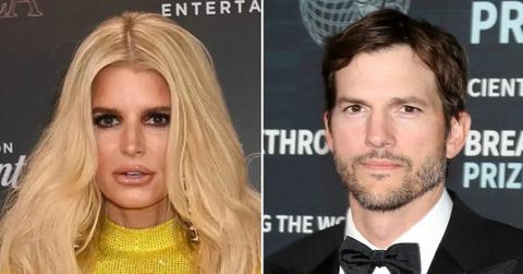 Split photo of Jessica Simpson and Ashton Kutcher