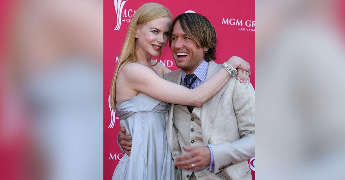 image of Keith Urban reacted to a fan's name during his concert.