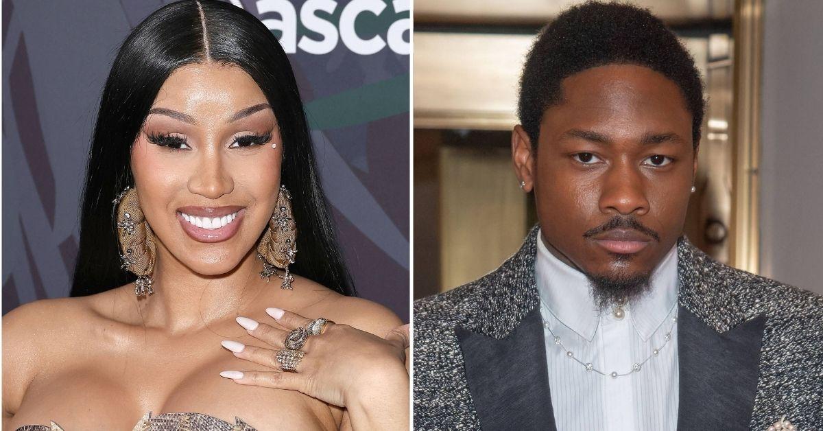 split image of Cardi B and Stefon Diggs