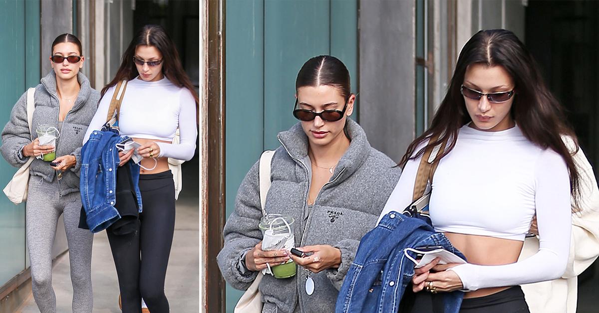 Besties Hailey Bieber & Bella Hadid Workout In Alo Yoga