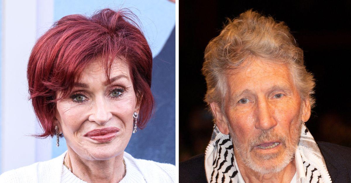 split photo of Sharon Osbourne & Roger Waters