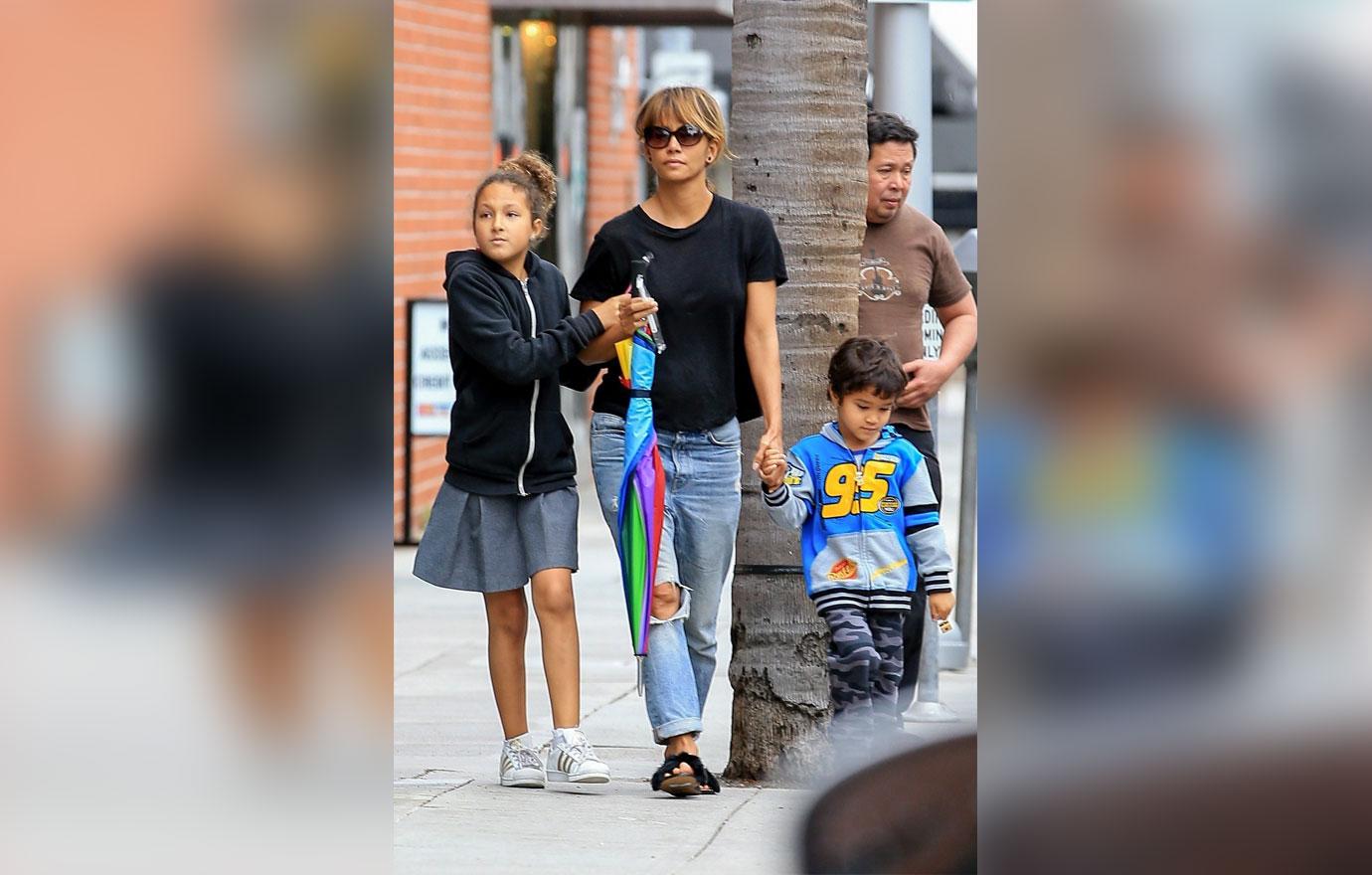 Halle Berry Steps Out With Nahla & Maceo