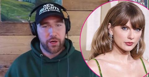 Composite photo of Travis Kelce and Taylor Swift.